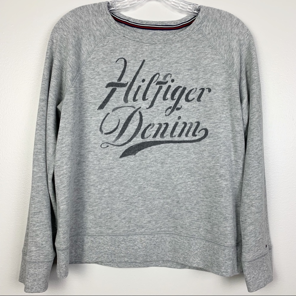 Tommy Hilfiger Graphic Sweatshirt Gray M E7